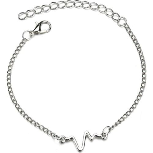 Fashionable Electrocardiogram Bracelet Personal Jewelry Suitable For Men And Women Couple Bracelet Gift