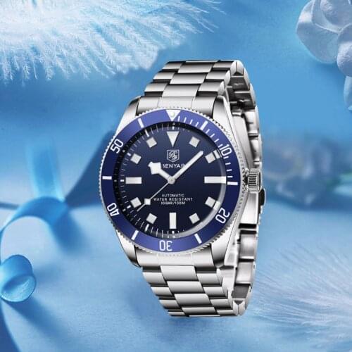 2021 New Products BENYAR Mens Business Casual Mechanical Watch Fashion Luxury Waterproof Military Sports Luminous Reloj Hombres