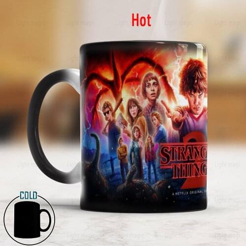 2020 New Stranger Things Magic Coffee Mugs Color Changing Mug Creative Milk Tea Ceramic Gift Mugs Cup