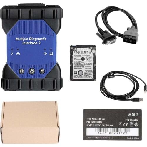 New MDI 2 Multiplexer Diagnostic Interface with Wifi Card Support Diagnosis Programming and Flashing With V2020.3 Software HDD