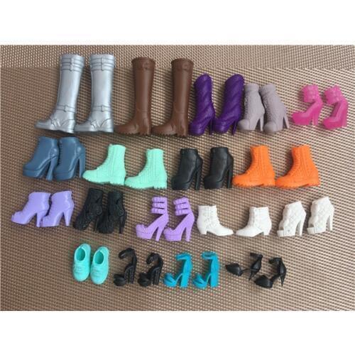 Original Princess Doll Shoes for 1/6 Dolls Fashion Female Doll Boots High-heels Casual Shoes Dolls Accessories