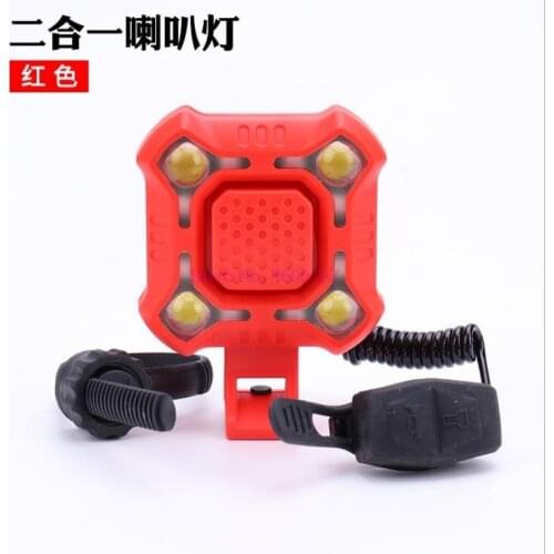 By DHL 50PCS 2 In 1 Bicycle Horn+Light Up to 120db USB charging Road Bike Front Handlebar Electronic Horn Lamp Waterproof Bells