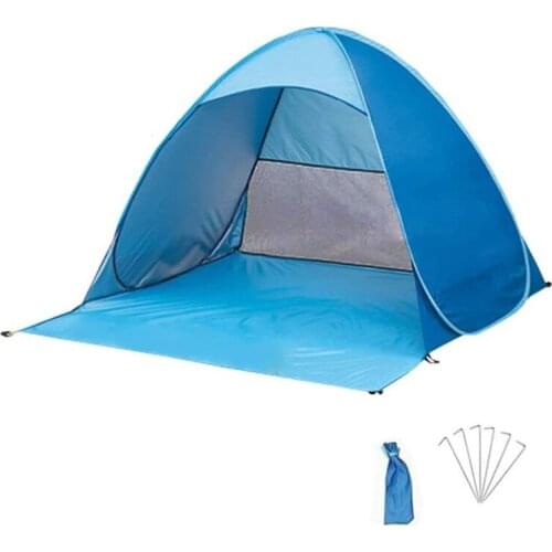Outdoor Up Tent, Beach Tent, Large Size for 2-3 Persons Quick Open Sun UV Protection Tent 150X165X110cm