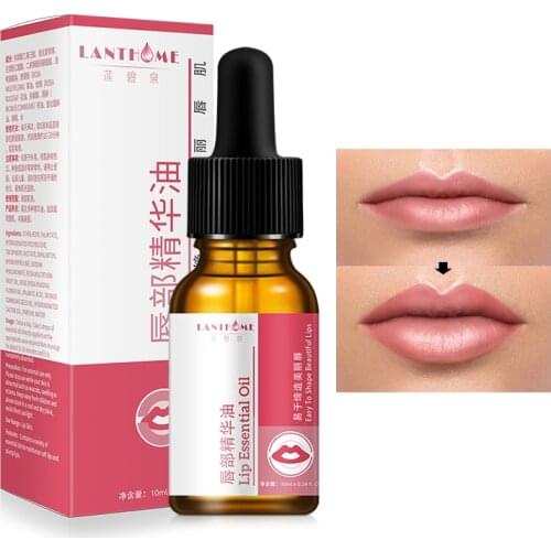 LANTHOME Lip Nourishing Care Lip Essential Oil Repair Lip Wrinkle Moisturizing Deep Hydrating Plant Lip Plumping Liquid Lip Care