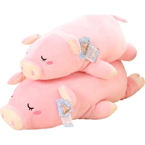 Pig doll plush toy girl rag doll pink cute sleep pillow lying on the piggy doll child gift