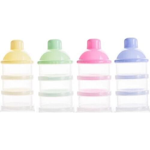 Newborn Baby Portable Milk Container Infant Kids Baby Formula Milk Powder Box Three Grid Boxes Snacks Candy Supplies Boxes