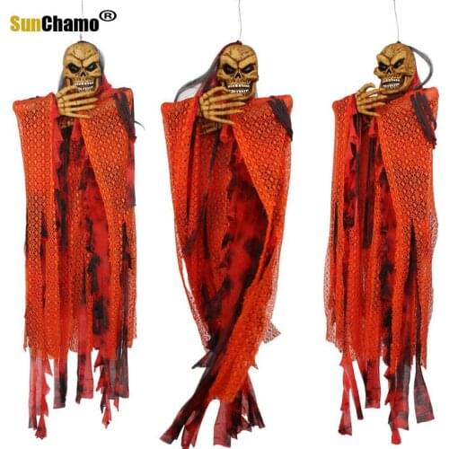 Ghost Festival and party Supplies Haunted House Bar KTV Decoration Props Horror Toys Voice Control Big Hanging Happy Rotating