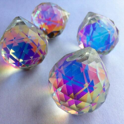 40pcs/lot 40mm Clear AB Crystal Chandelier Pendants Parts Prism Curtain Accessories Lighting Sphere Decor Party Free Shipping