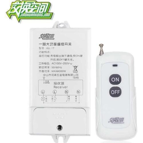 JGL-1T 800M 85-220V 30A Long Distance One Way Remote Control Power Switch 4000W High Power Smart Home
