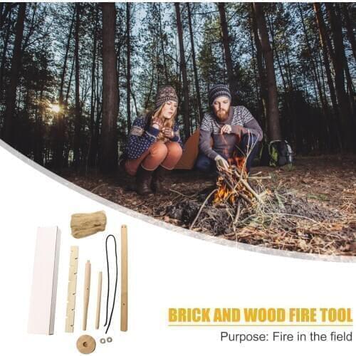 Expansion Training Camping Equipment Outdoor Survival Wood Make Fire Drilling Tool for Camping Hiking Equipment Tools