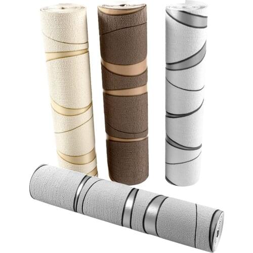 Beibehang European-style Damascus high-end deerskin thick vertical stripes bedroom background living room wallpaper