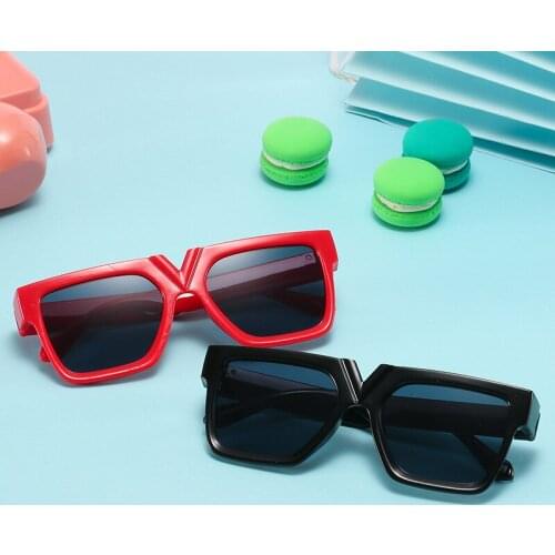 NEW Kids Rivet Square Sunglasses Boys Girls Cool Colorful Coating Lens Sun Glasses Children Fashion Mirror Eyewear UV400 Gafas