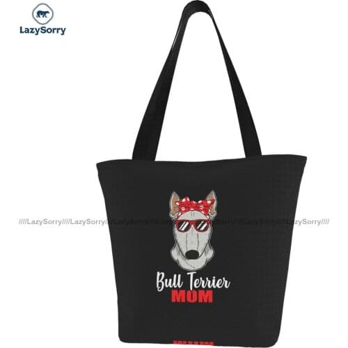 Staffordshire Bull Terrier Shopping Bag Stylish Cloth Streetwear Handbag Female Gift Bags