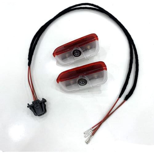 For VW Volkswagen Golf Passat CC TROC Touran Scirocco Tiguan Jetta Sharan R Rline 2 PCS LED Car Door Welcome Light Courtesy Lamp