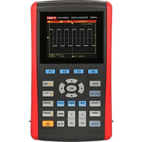 UNI-T UTD1050CL 1 Channels 50MHz 200MS/s 12 kpts Memory Depth Mini USB Handheld Digital Storage Oscilloscope Multimeter