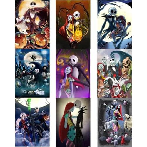 Uone New Diamond Painting DIY Cross Stitch Halloween Pumpkin Embroidery Rhinestone Kids Adult Home Bedroom Office Decor Gift