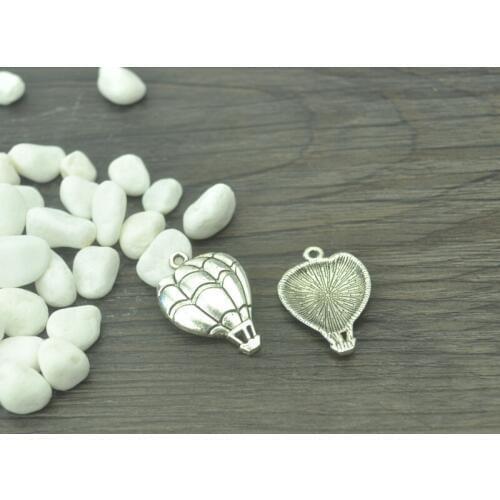 15 pcs vintage Tibetan Silver Plated hot air balloon Charms Metal Pendants for Jewelry Making DIY Handmade Craft 25*17 mm J274