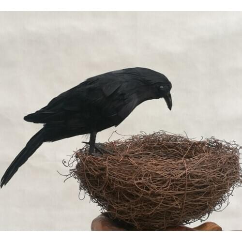 3x Artificial Realistic Raven Crows for Garden Wedding Halloween DIY Decoration