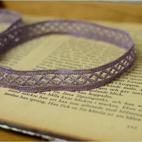 5 Meters/lot 1.5cm Grey Purple Elegant Guipure Embroidered Flower Lace Trim Flower Sewing Crochet Trim Clothes Hat DIY Ribbon