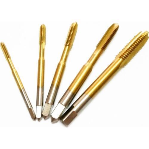 5pc screw tap M3 M4 M5 M6 M8 Titanium steel tapping tap set tap and die screw thread trapezoidal thread Hand tools