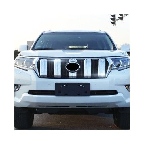 ABS Chrome Front Center Grille Grill Cover Trim 6pcs For Toyota Prado Fj150 2018