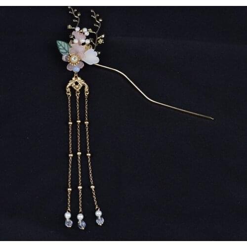 Antique female Han dynasty tassel headdress hairpin step shake hairpin accessories hairpin fairy hair ornament wholesale