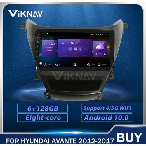 128G Android Touch Screen Car DVD Player GPS Navigation For Hyundai Avante 2012-2017 car stereo radio 9 Inch