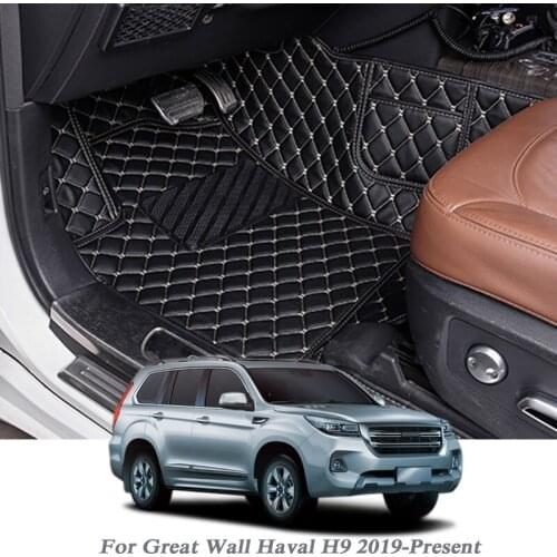 Car Styling Car Floor Mat For Great Wall Haval H9 2019-Present LHD Auto Foot Pad PU Leather Carpet Cover Internal Accessory