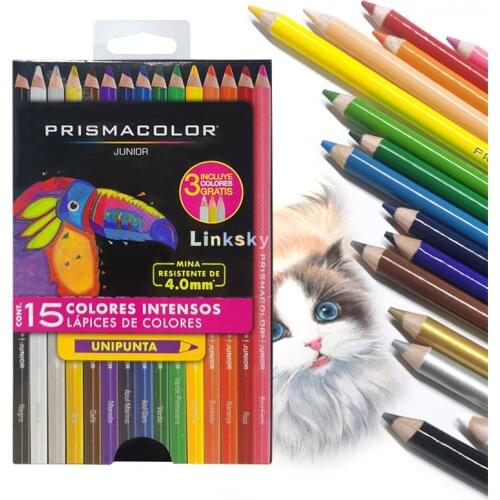 Prismacolor Junior Colouring Pencils, Paper Box Set of 12 15 24 36 48,Designed for Young People To Develop Their Artistic Skills