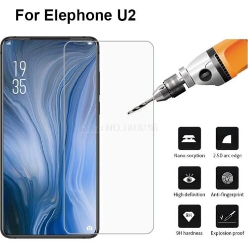 ELEPHONE U2 Tempered Glass 100% Original 9H 2.5D Premium Screen Protector Phone Film Accessories for ELEPHONE U2 Glass Protector