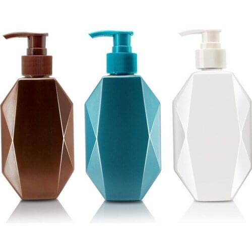 Creative Geometry Shampoo Press Bottle Liquid Shower Gel Refillable Portable Empty Soap Dispensers Bathroom Jar 300/530ML