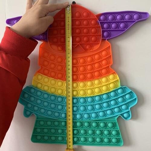 Star Wars Yoda Baby Super Big Size Push Bubble Toys Autism Needs Squishy Stress Reliever Toy Adult Kid Funny Anti-stress Fidget