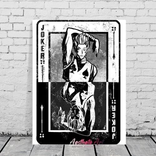 The Joker Card Hisoka Anime HxH Home Decor Canvas Poster Print Decoration Art High Quality Wall Picture Living Room Painting