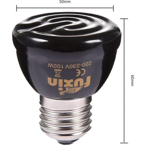 25W/50W/75W/100W E27 Far-Infrared Ceramic Pet Heating Lamp Pet Heated Lamp Ceramic Petlamp Heater Warmer Heat Bulb Brooder