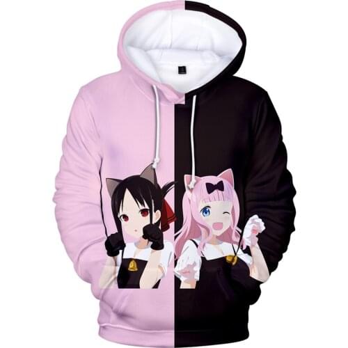 Anime Cosplay Costume Kaguya-sama: Love Is War Hoodies Men Women Manga Hoodies Beautiful Kids Sweatshirt Girls Kawaii Clothes