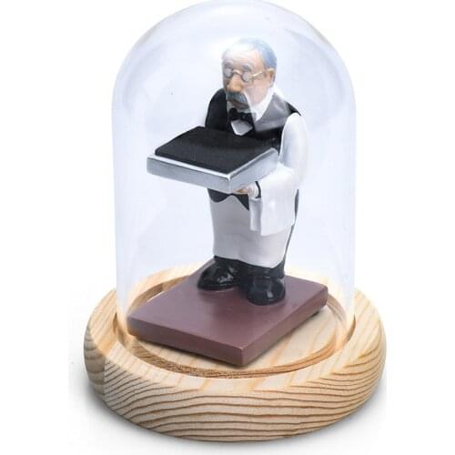 Creative Housekeeper Butler Watch Display Holder Butler Watch Storage Box Case Glass Cover Watches Jewelry Display Rack Stand