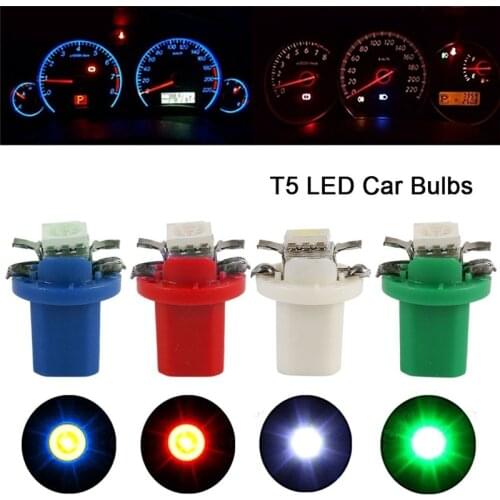 10pcs 12V T5 LED Car Instrument Panels Bulbs Low Power Shifter Radio Light Auto Switch Lamp