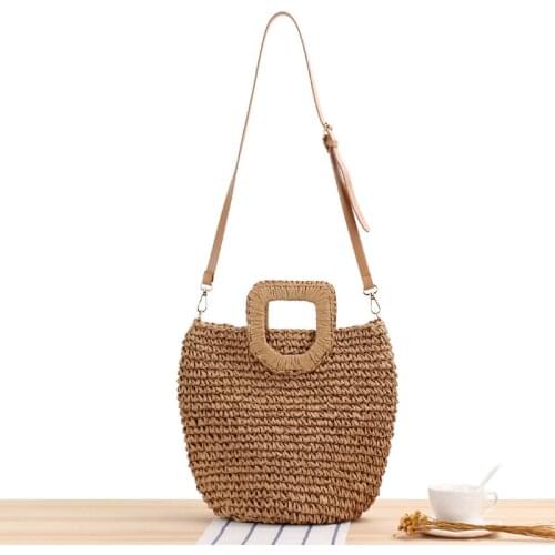 Crossbody Carrying Straw Summer Vacation Hand Woven Summer Bag Fashion Womens Mori Style