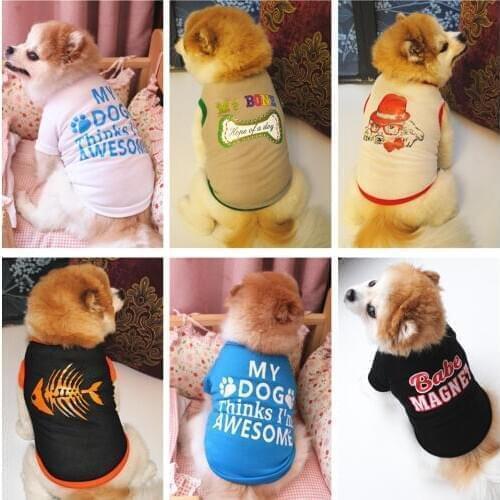 Cute Pet Dog Clothes Spring Cotton Puppy Coat Jackets Cat T Shirt Cartoon Costume Clothing for Small Pets Chihuahua Pug Yorkie