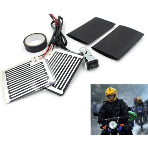Motorcycle Electric Heating Handlebar Warmer Grip Warmer 12V Heated Grips for Handlebar Heater Warmer Pads with Switch Control
