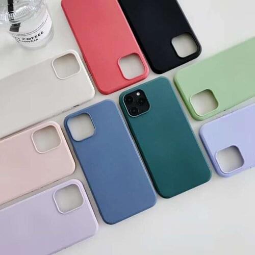 New Square Liquid Silicone Phone Case For iPhone 11 Pro Max XS SE 2020 X XR 6 6S 7 8 Plus Original Luxury Solid Color Soft Cover