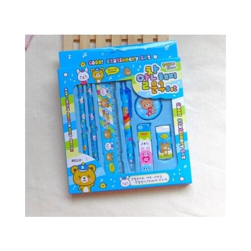 Student Stationery Set Children’s Stationery Gift Gift Box School Supplies 9-piece Set Birthday Gift