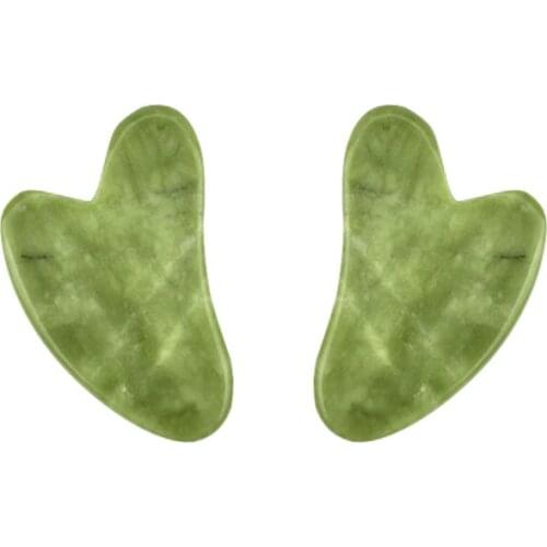 Natural Green Guasha Stone Facial Guasha Scraping Tools Gua Sha Massage Tools for Face