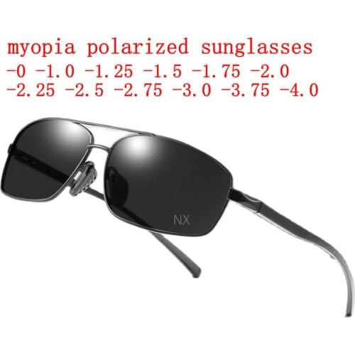 Diopter SPH 0 -0.5 -1 -1.5 -2 -2.5 -3 -3.5 -4 -4.5 -5 -5.5 -6.0 Finished Myopia Sunglasses Men Women Nearsighted Glasses NX