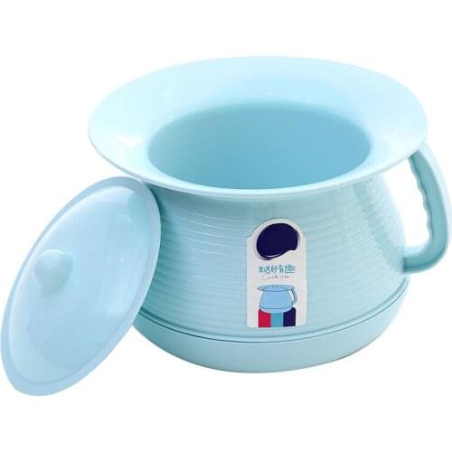 Plastic urinal thickened childrens domestic bedpan urinal pot toilet seat urinal men and women with cover small adult urinal ur
