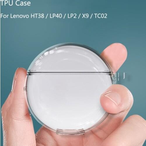 Clear Soft Silicone Crystal TPU Case For Lenovo HT38 LivePods LP40 LP2 X9 TC02 Cover Charging Box Bags No Watermarks