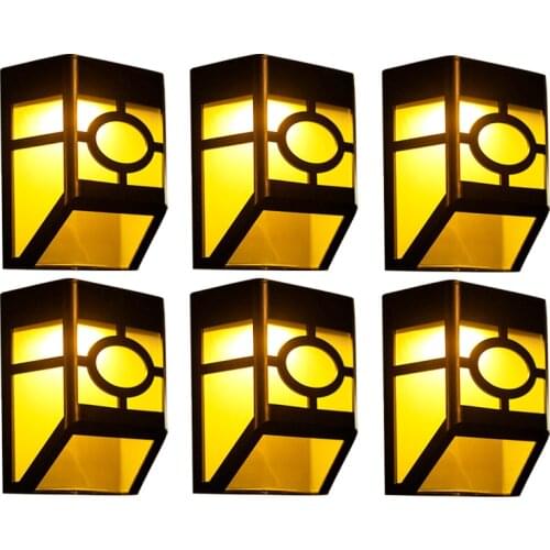 10pcs Solar Powered Led Lights Outdoor Waterproof Garden Path Street Wall Mount Landscape Fence Yard Patio Lamp Solar Spotlight