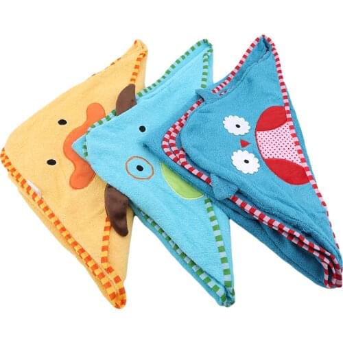 Children Cotton Cloak Towel Kids Cute Animal Pattern Cartoon Hooded Bath Towel for Baby Boys Girls Towel