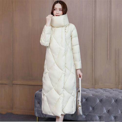 Top Grade Thick Warm Elegant over-the-Knee Mid-length down Jacket Womens 2019 Winter New Slim Fit Slimming