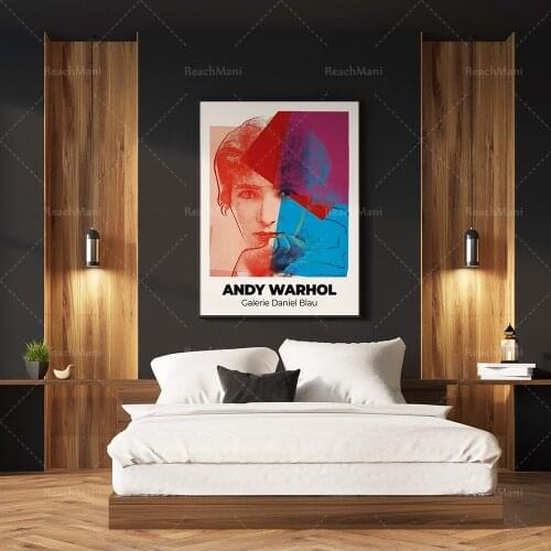 Andy Warhol Exhibition Poster/Sarah Bernhardt Art Print/Printable Warhol Art Poster/Art Print